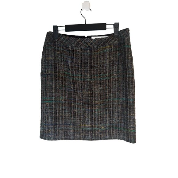 2/$30 Trina Turk Size 6 Plaid Wool Blend Skirt - Picture 1 of 14